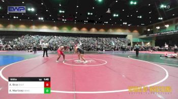 185 lbs Round Of 16 - Ahmiya Brox, South West Washington Wrestling Club vs Alizea Martinez, Salem Elite Mat Club