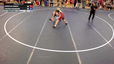 157 lbs Cons. Round 2 - Christian Jensen, MN vs Cooper Koosmann, MN