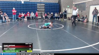 70 lbs Quarterfinal - Rhett Kozisek, Homedale Wrestling vs Zane Watkins, Kuna Klub