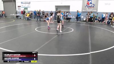 87 lbs Round 2 - Hayden Kumfer, Interior Grappling Academy vs Scarlett Easton, Alaska Battle Cats Wrestling Club