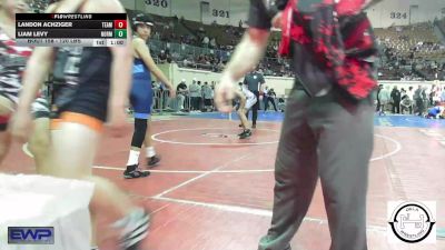 120 lbs Consi Of 32 #2 - Landon Achziger, Team Choctaw vs Liam Levy, Norman Jr High