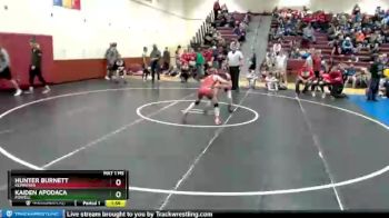 106 lbs Champ. Round 2 - Hunter Burnett, Kemmerer vs Kaiden Apodaca, Powell