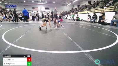 67 lbs Rr Rnd 4 - Jett Duran, Jay Wrestling Club vs Savina Burgo, Team Tulsa Wrestling Club