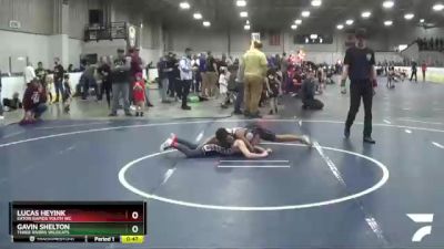 82 lbs Cons. Round 3 - Gavin Shelton, Three Rivers Wildcats vs Lucas Heyink, Eaton Rapids Youth WC