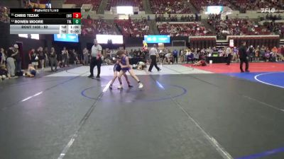 82 lbs Champ. Round 1 - Chris Tezak, Lockwood Wrestling Club vs Rowen Moore, Team Real Life