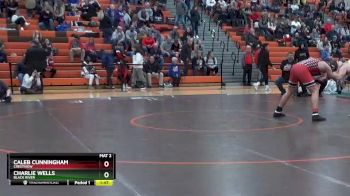 215 lbs Quarterfinal - Caleb Cunningham, Crestview vs Charlie Wells, Black River