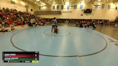 175 lbs Semis (4 Team) - Ethan Goulet, Broomfield vs John Perez, Valley