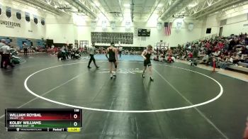 138 lbs Round 1 (3 Team) - Kolby Williams, Cheyenne East vs William Roybal, Valley