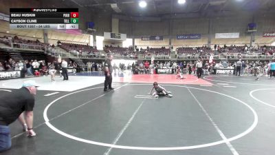 54 lbs Quarterfinal - Beau Huskin, Pueblo West vs Cayson Cline, Teller Takedown