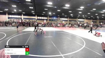 40 lbs Quarterfinal - Xenia Isar, Threshold WC vs Christopher Moreno, Hawkeye WC