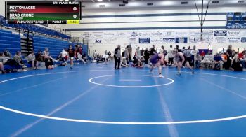 138 lbs 5th Place Match - Brad Crone, Mannford vs Peyton Agee, Inola