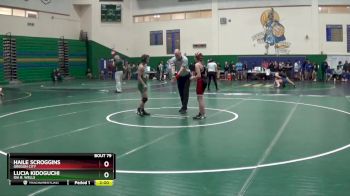 100 lbs Quarterfinal - Lucia Kidoguchi, Ida B. Wells vs Haile Scroggins, Oregon City