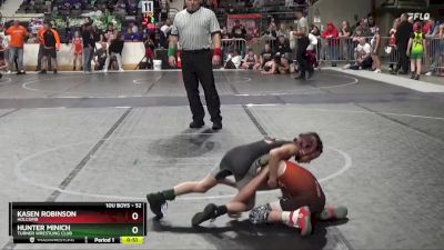 52 lbs Quarterfinal - Hunter Minich, Turner Wrestling Club vs Kasen Robinson, Holcomb