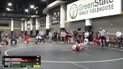 120 lbs Round 3 (4 Team) - Scout Puryear, Missouri vs Reese Anderson, Nebraska Wrestling Academy