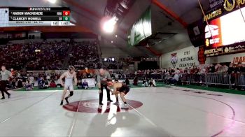 4A 157 lbs Semifinal - Kaden MacKenzie, Fruitland vs Clancey Howell, Snake River