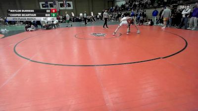 120 lbs 5th Place Match - Waylon Burress, Christian Brothers College vs Cooper Mcarthur, Buford