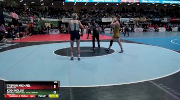 160 lbs Semifinal - Trevor Michael, Soldotna vs Kodi Hollis, Student Wrestling Development Program