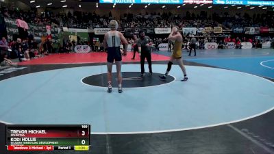 160 lbs Semifinal - Trevor Michael, Soldotna vs Kodi Hollis, Student Wrestling Development Program