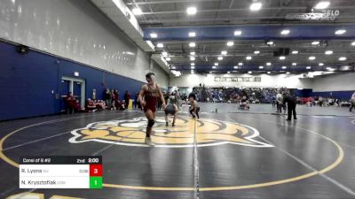 125 lbs Consi Of 8 #2 - Robby Lyons, Norwich vs Noah Krysztofiak, Southern Maine