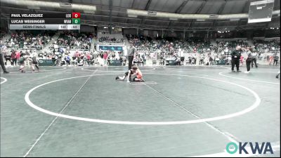46 lbs Semifinal - Paul Velazquez, Lexington Wrestling Club vs Lucas Weisinger, Wyandotte Youth Wrestling