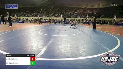 73 lbs Quarterfinal - Jason Coffel, NB Elite vs KJ Baugh, Maize WC