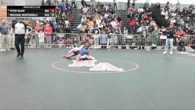 120 lbs Round Of 16 - Syed Elahi, Brockton vs Michael Mortarelli, Natick