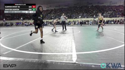 110 lbs Quarterfinal - Clinton Stout Jr., Keystone Kids Wrestling Club vs Sawyer Dorton, Grove Takedown Club