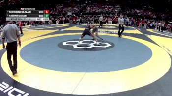 D1-132 lbs Champ. Round 1 - Nathan Moser, Monroe vs Christian St.Clair, Wester. South