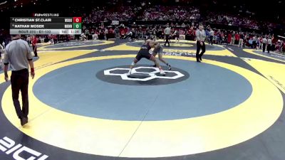 D1-132 lbs Champ. Round 1 - Nathan Moser, Monroe vs Christian St.Clair, Wester. South