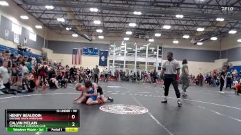 90 lbs Quarterfinal - Henry Beaudoin, Eastside Youth Wrestling vs Calvin McLain, Summerville Takedown Club