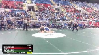 220 lbs Quarterfinals (8 Team) - Taylor Meier, 2-South Border vs Evan Rensch, Velva