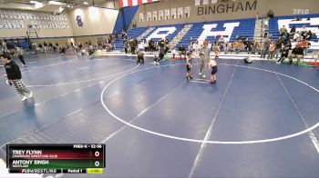 52-56 lbs Round 4 - Trey Flynn, Champions Wrestling Club vs Antony Singh, Westlake