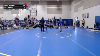 126 lbs Cons. Semis - Drake Wisvary, Fighting Squirrels Wrestling Club vs Cole Jensen, Jimenez Trained Academy