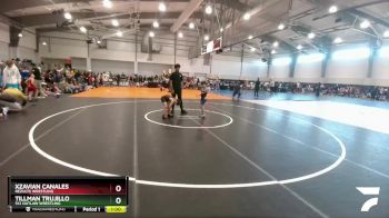 72 lbs Champ. Round 1 - Tillman Trujillo, 512 Outlaw Wrestling vs Xzavian Canales, ReZults Wrestling