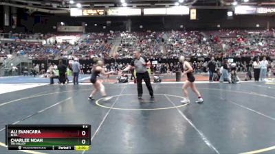 114 lbs Semifinal - Charlee Noah, Tri-Valley vs Ali Svancara, Buhl