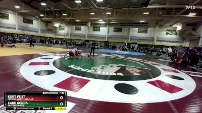 120 lbs Semifinal - Kort Feist, Mandan Wrestling Club vs Cade Gorda, Eastside United