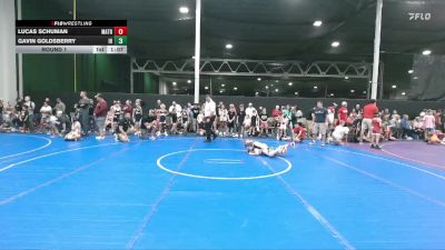 68 lbs Round 1 - Gavin Goldsberry, Iron Horse vs Lucas Schuman, Mat Assassins Red