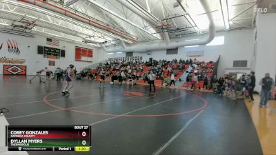 120B Round 1 - Dyllan Myers, Thermopolis vs Corey Gonzales, Natrona County