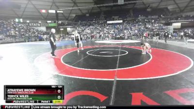 120 lbs Champ. Round 1 - Teryck Wiles, Outlaw Wrestling Club vs Atrayewe Brown, Twin City Wrestling Club