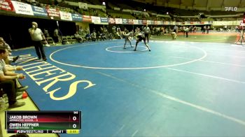 141 lbs Placement (16 Team) - Jakob Brown, Apprentice School vs Owen Heffner, Elizabethtown