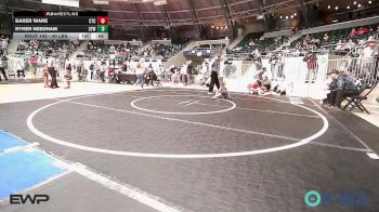 40 lbs Semifinal - Baker Ware, Cleveland Takedown vs Ryker Needham, Coweta Tiger Wrestling