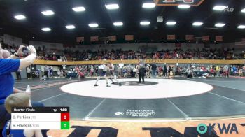 126 lbs Quarterfinal - Caysin Perkins, Comanche Takedown Club vs Steven Hawkins, Noble Takedown Club