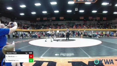 126 lbs Quarterfinal - Caysin Perkins, Comanche Takedown Club vs Steven Hawkins, Noble Takedown Club