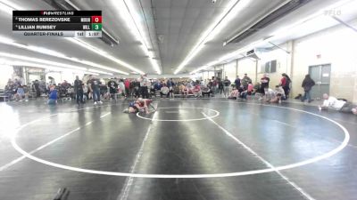 125 lbs Quarterfinal - Thomas Berezovske, Mount Carmel vs Lillian Rumsey, Williamsport