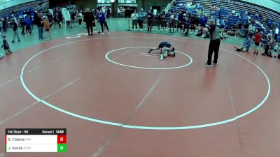 14U Boys - 96 lbs Cons. Round 4 - Justin Kozak, SCN Youth Wrestling Club vs Sebastiano Fidone, Powerhouse Wrestling Club