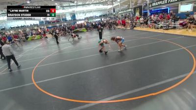 120 lbs Champ. Round 3 - Braydon Studer, Unattached vs Layne Martin, Unattached