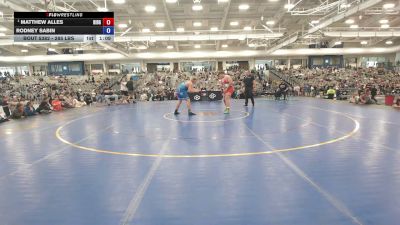 285 lbs 1st Place Match - Matthew Alles, Ridgeline vs Rodney Sabin