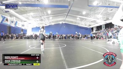 50-55 lbs Quarterfinal - Sofie Mcnatt, Hurricane Wrestling Academy vs Reese Stricklin, Wichita Training Center