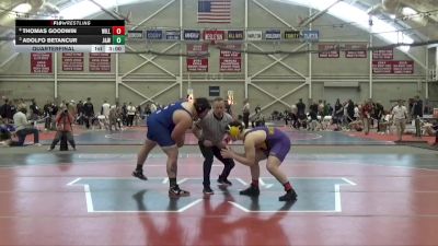 285 lbs Quarterfinal - Adolfo Betancur, Johnson & Wales (RI) vs Thomas Goodwin, Williams College