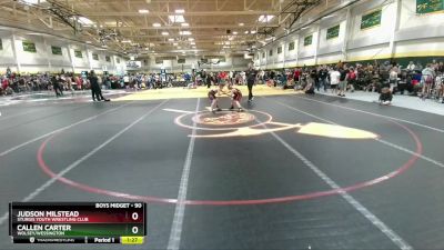 90 lbs Quarterfinal - Judson Milstead, Sturgis Youth Wrestling Club vs Callen Carter, Wolsey/Wessington